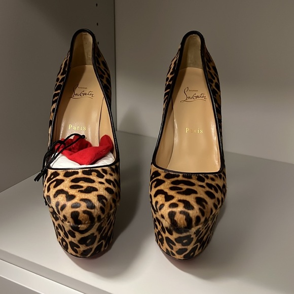 Christian Louboutin Leopard Print Platform Pumps - Picture 4 of 5